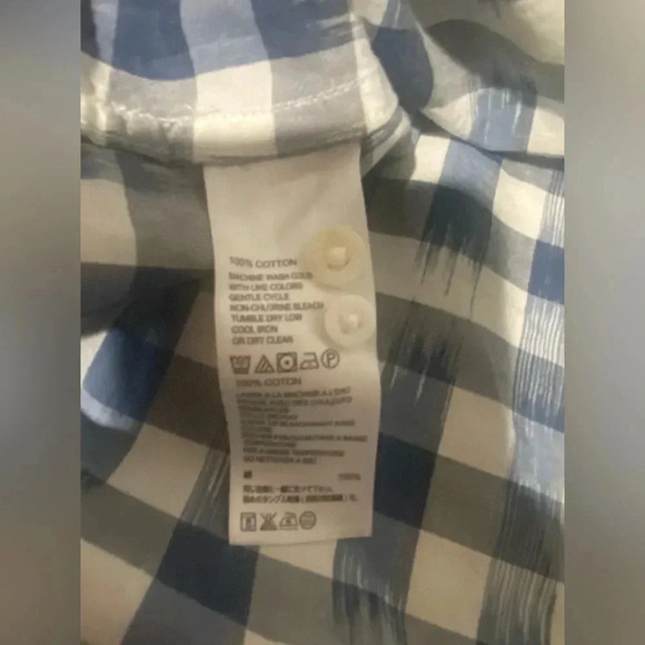 Tommy Bahama long sleeve plaid button up shirt blue/white size small - Picture 6 of 10